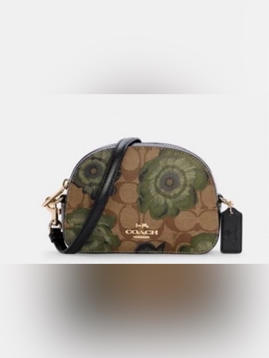 Coach Handbags - Coach Mini Serena Kaffe Fassett Print C4577 Crossbody IM/Khaki Green Multi